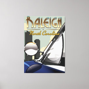 Lienzo Raleigh poster de automóviles de época de Carolina