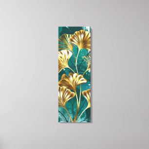 Lienzo Rama con hojas doradas Ginko Biloba