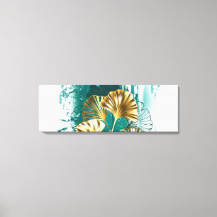 Lienzo Rama con hojas doradas Ginko Biloba