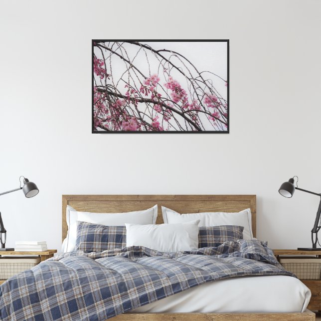 Lienzo Ramas de flores de cerezo 30"x20" (Insitu(Dormitorio))
