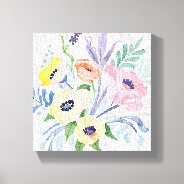 Lienzo Ramo de flores de primavera | Acuarela floral boni (Anverso)
