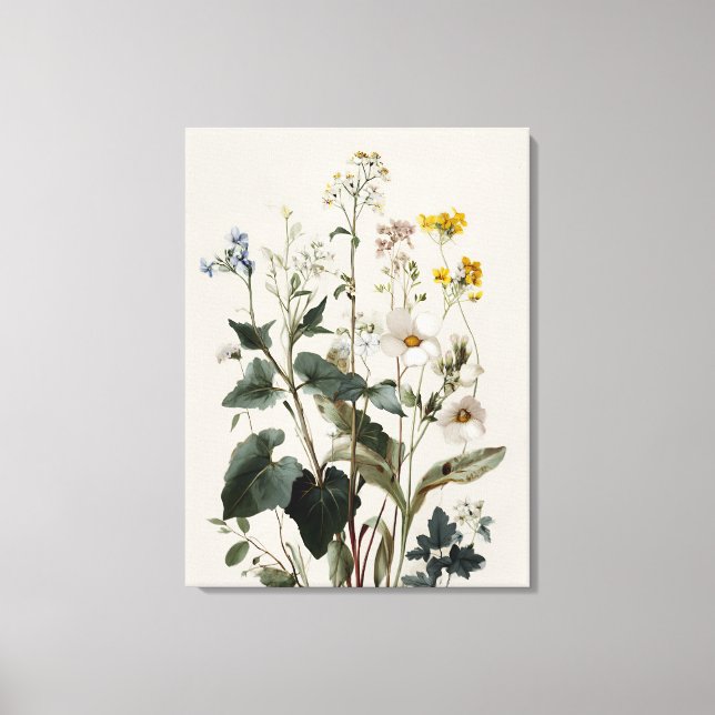 Lienzo Ramo de flores silvestres de Anémona (Anverso)
