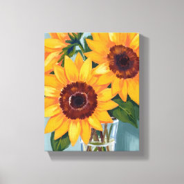 Lienzo Ramo de Girasoles | Floral Acuarela Amarilla