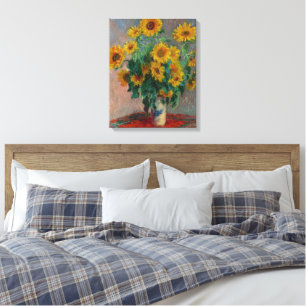 Lienzo Ramo de girasoles por Claude Monet