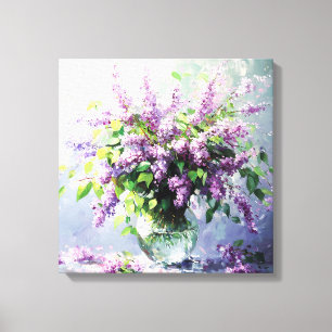 Lienzo Ramo de Lilas en Flor de Lavanda