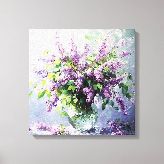 Lienzo Ramo de Lilas en Flor de Lavanda (Anverso)