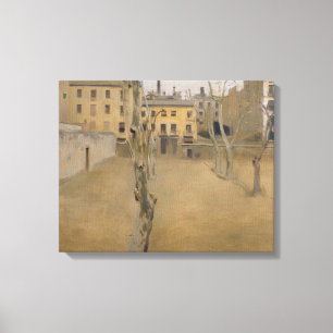 Lienzo Ramon Casas - Patio de la antigua prisión de Barce