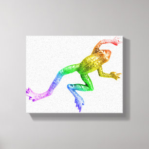 Lienzo rana de colores arcoíris de SlipperyJoe renderizad