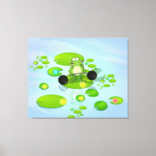 Lienzo Rana de elevación de pesas