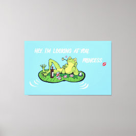 Lienzo Rana divertida del El día de San Valentín de impre