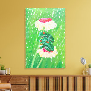 Lienzo Ranas en la Lluvia