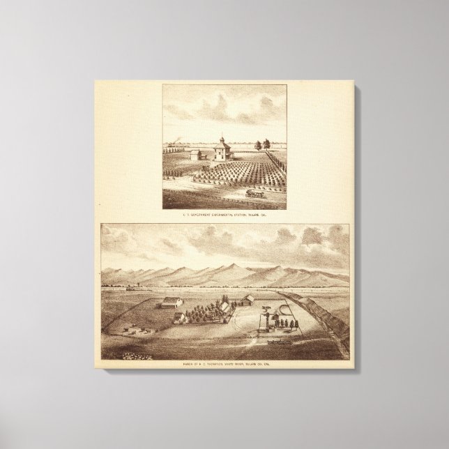 Lienzo Rancho de la compañía Tulare, estación (Anverso)