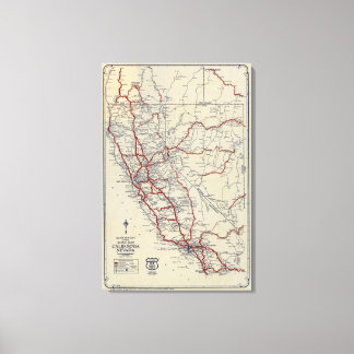 Lienzo Rand McNally Junior Road Map California and Nevada