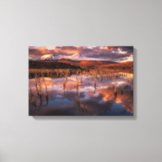 Lienzo Rannoch Moor Black Mount Resplandor Naranja
