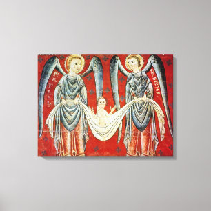 Lienzo Raphael de St Gabriel y del St., c.1200