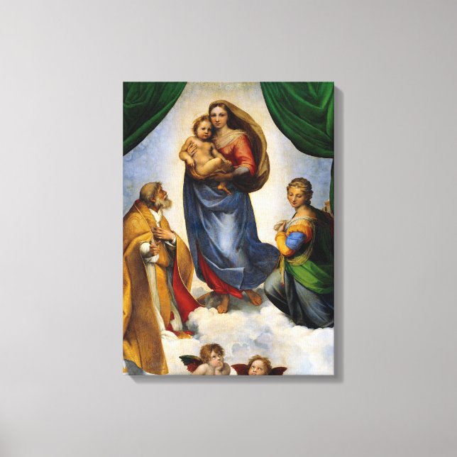 Lienzo Raphael Sistine Madonna (Anverso)