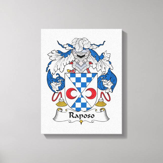 Lienzo Raposo Family Crest (Anverso)
