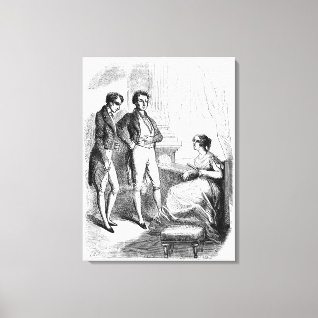 Lienzo Rastignac presenta a Madame de Nucingen (Anverso)