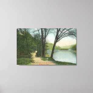 Lienzo Rastro indio del parque del Maplewood