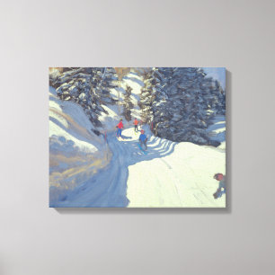 Lienzo Rastro Lofer 2004 del esquí