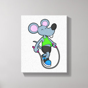Lienzo Ratón en estado de salud con pista