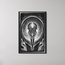 Lienzo Raven skull