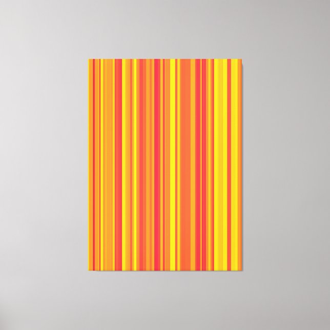 Lienzo Rayas amarillas rojas naranja (Anverso)