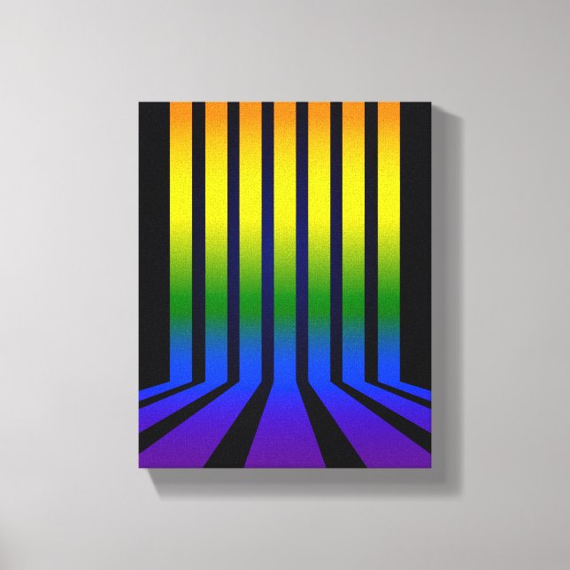 Lienzo Rayas arcoiris (Anverso)