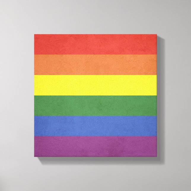 Lienzo Rayas arcoiris (Anverso)