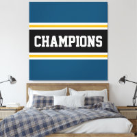 Rayas Azules Naranjas Negras Blancas CAMPEONES Neg