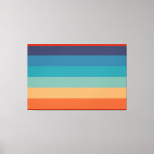 Lienzo Rayas de Arcoíris Colores Vintage Estilo Antiguo C