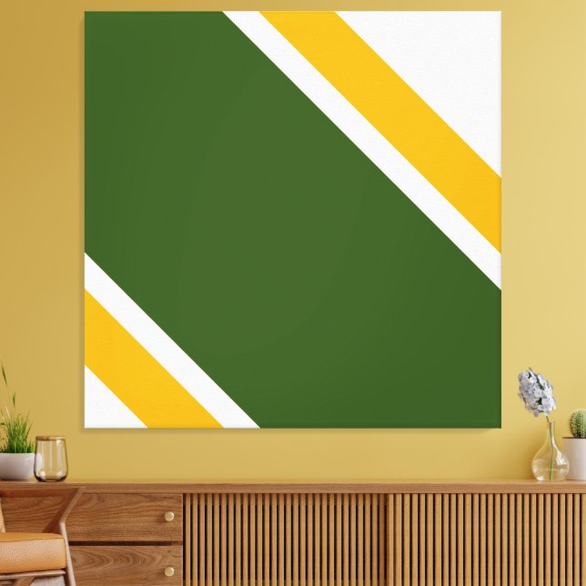 Lienzo Rayas de Carreras inclinadas de Naranja amarillo v (Insitu (Sala de estar))