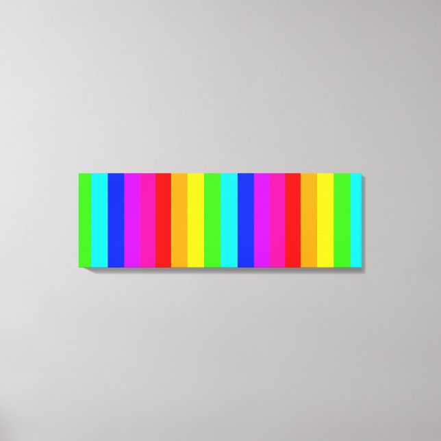 Lienzo rayas de colores completos (Anverso)