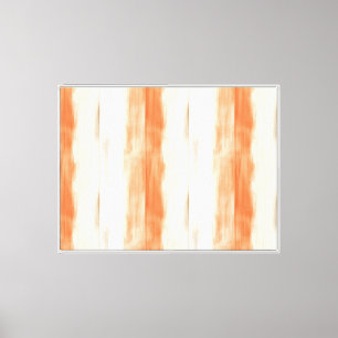 Lienzo Rayas de naranja melocotón crema