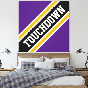 Lienzo Rayas de TOQUEDA negra en negrita y aguda atlética