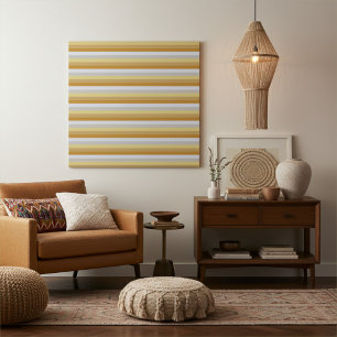 Lienzo Rayas doradas y plateadas minimalistas modernas