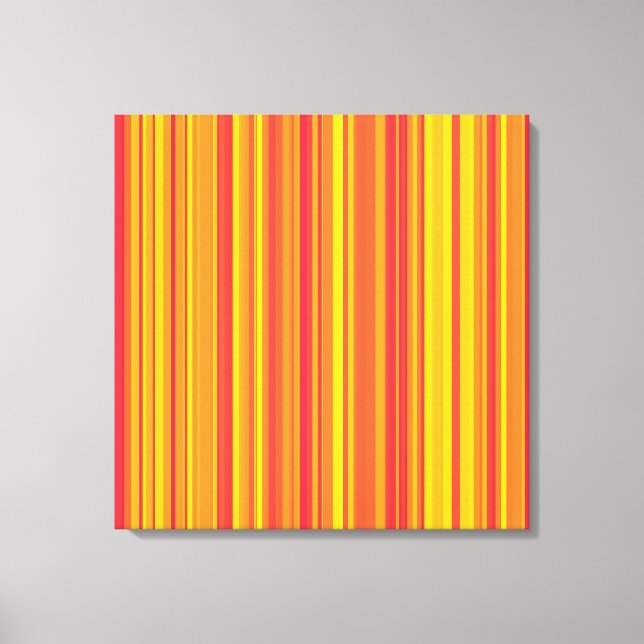 Lienzo Rayas Naranjas Rojas Amarillas (Anverso)
