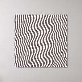 Lienzo Rayas ópticas marrones