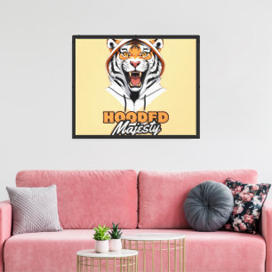 Lienzo Rayas Streetwise Diseño del tigre urbano