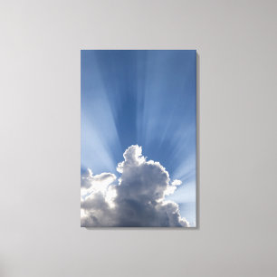 Lienzo Rayo crepuscular o rayos de Dios pasando junto a u