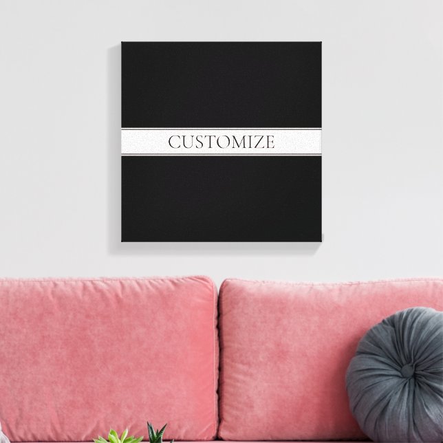 Lienzo Rayo Rubor rosa claro y texto editable elegante (Insitu (Sala de estar))