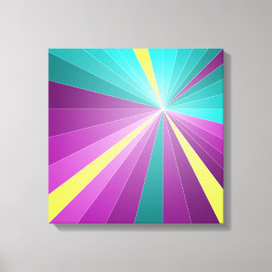 Lienzo Rayos abstractos Colorido vibrante Geométrico Funk