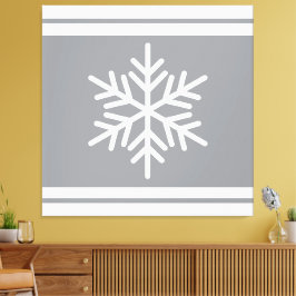 Lienzo Rayos de nieve nórdicos franjas deportivas blancas