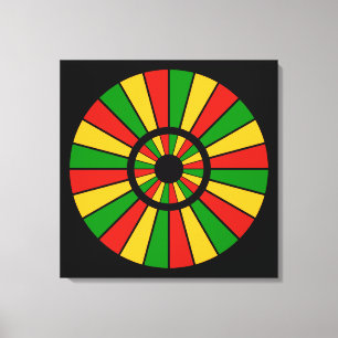Lienzo RAYOS DEL BOTÓN DE LA BANDERA RASTAFARI + su signo
