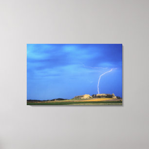 Lienzo Rayos golpean las Wildcat Hills cerca