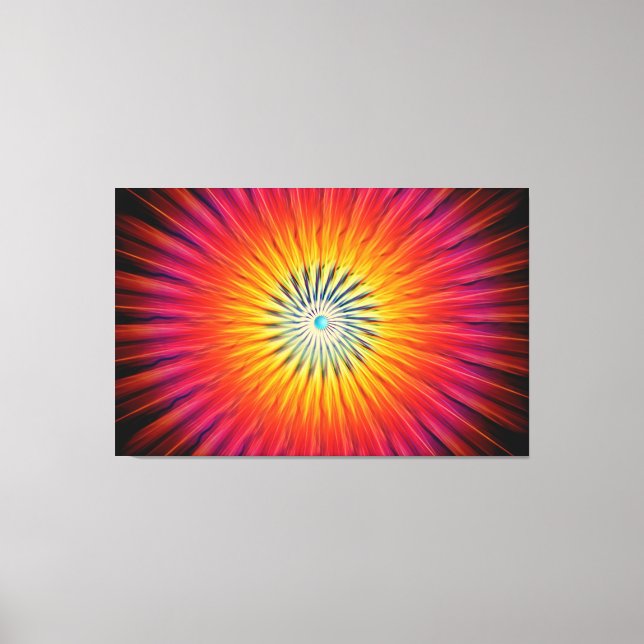 Lienzo Rayos radiales de resumen cálido (Anverso)