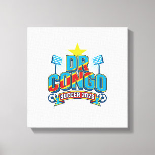 Lienzo RD Congo Fútbol 2026 Fútbol Negrita Tipografía Paí