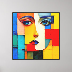 Lienzo "Realidades Fracturadas" - Un Retrato Resumen