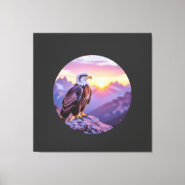Lienzo Realistic Eagle on Rock – Majestic Wildlife Scene