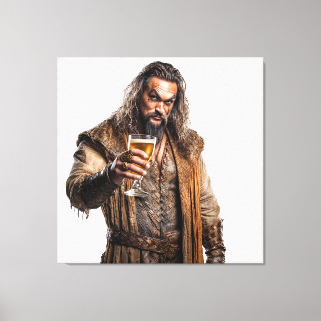 Lienzo Realistic illustration of Jason Momoa (Anverso)